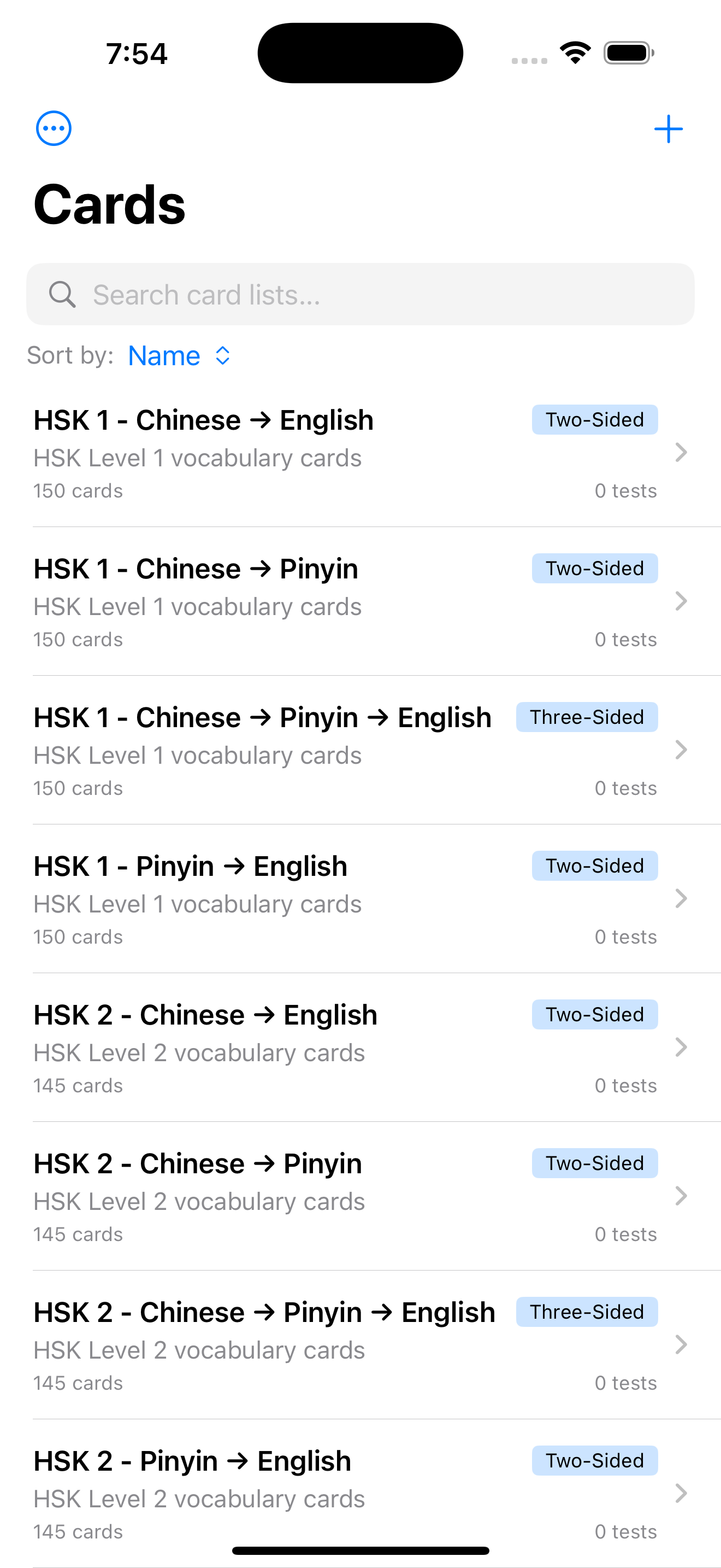 Pre-loaded HSK Flashcards